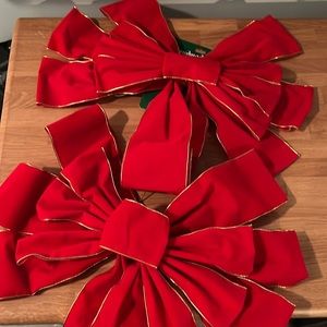 JUMBO CHRISTMAS BOWS Set of 2